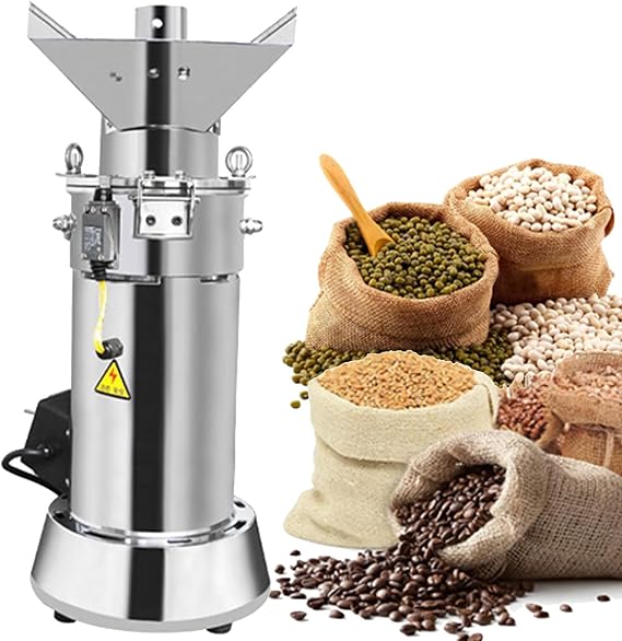 Electric Grain Mill Grinder - Commercial Corn and Wheat Grinder for Quick Grinding of Dehydrated Foods, Rice, and Corn with Six Hammers