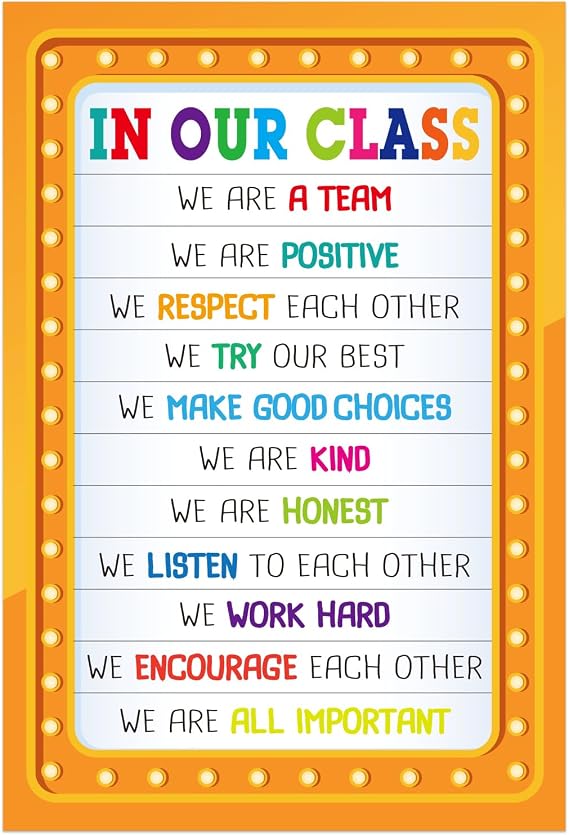 FaCraft Classroom Rules Poster Educational Poster Classroom Decorations