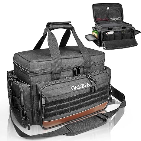 ORKELS Tactical Console Carrying Case Compatible with Xbox Series X/S, Travel Carry Bag with Multi-Pocket for Controllers, Discs, Accessories