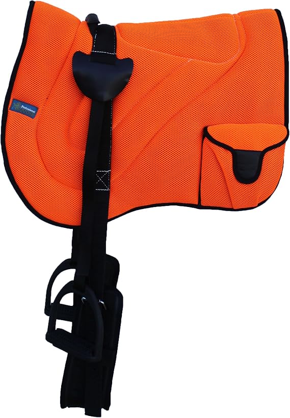 CHALLENGER Horse Neoprene Padded Anti-Slip Breathable Orange Bareback Saddle Pad 39194OR