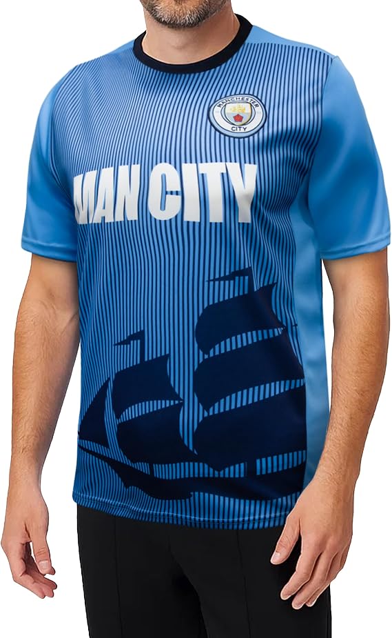 Icon Sports Officially Licensed Manchester City FC Game Day Shirt - Unisex Adult