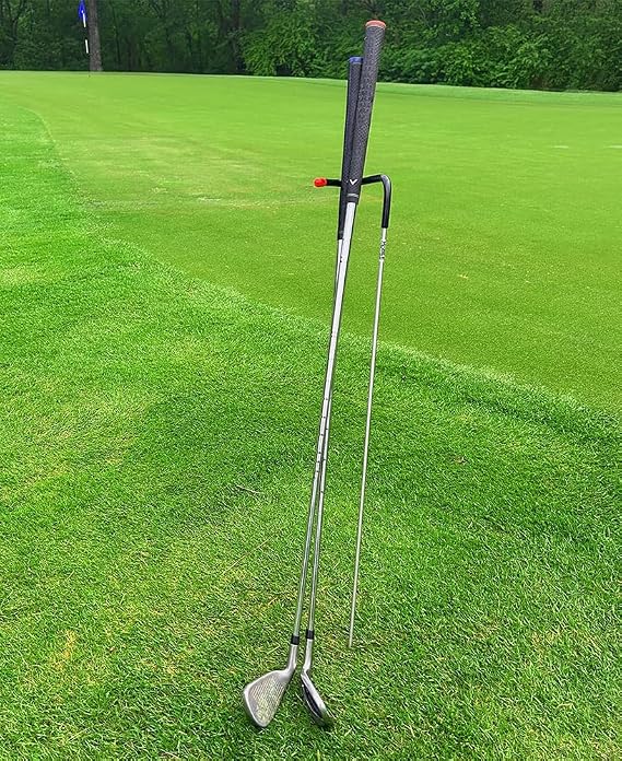 V-Shaped Golf Club Stand Keeps Your Clubs Clean, Dry & Visible, V-Stick Club Stand Made of Highly Durable Stainless Steel - Easy to Carry Golf Club Holder
