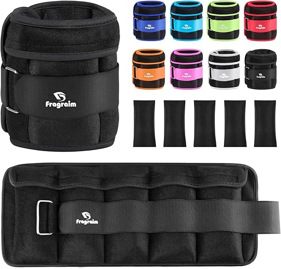 Adjustable Ankle Weights for Women Men 1-1.5/2/3/4/5/6/8/10 kg Pair