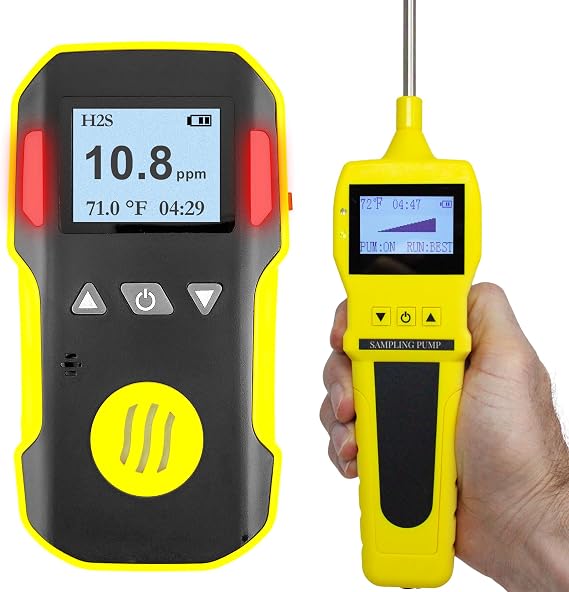 FORENSICS DETECTORS FD H2S Monitor + Pump with Probe by Forensics | USA NIST Calibrated | Water & Dust Proof | 0-100ppm H2S |