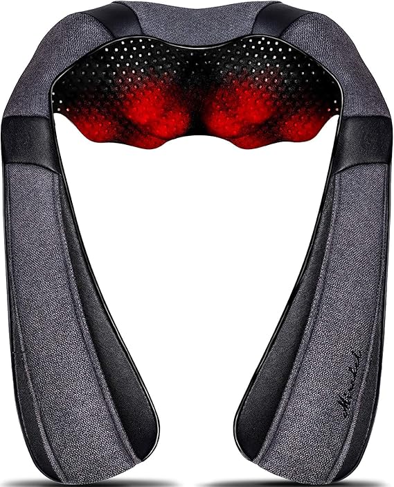 Mirakel Gifts for Women Men, Neck Massager for Pain Relief Deep Tissue, Electric Shiatsu Shoulder & Back Massager with Heat, Christmas Mom Dad Gifts for Wife Husband Her Him Fathers Day (NOT Cordless)