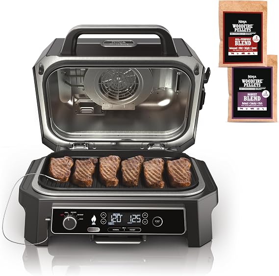 Ninja Woodfire Pro XL Electric BBQ Grill & Smoker with Smart Cook System