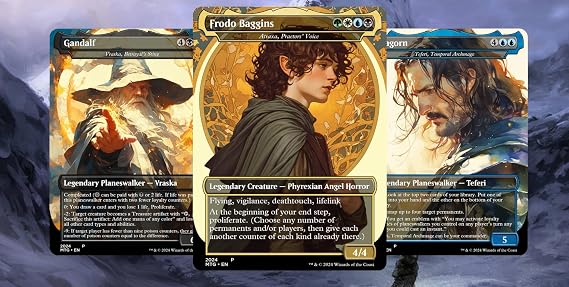 Custom MTG Commander Deck Fantasy Realms Edition 100 Proxy Full Art Cards (Card Only)