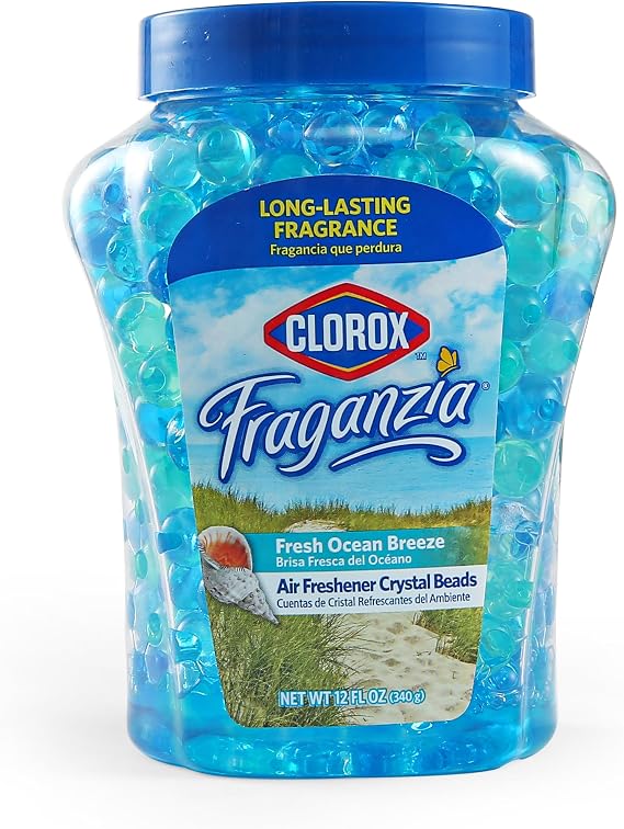Clorox Fraganzia Crystal Beads Air Freshener, Ocean Breeze, 12 Fl Oz