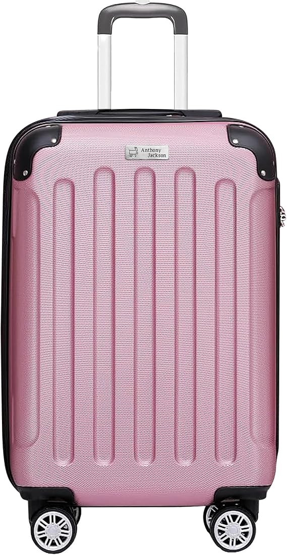 Anthony Jackson Ultra Light ABS Suitcase TRION (Pink, Cabin Size)