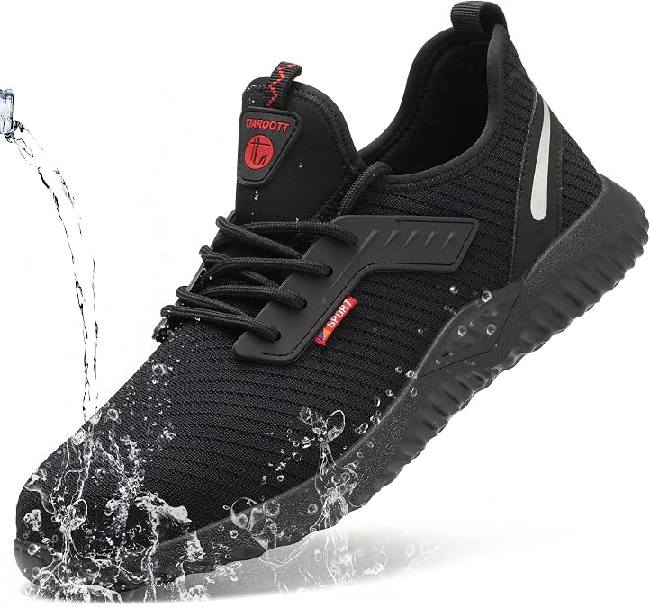 ulogu Waterproof Steel Toe Shoes for Men Women Lightweight Comfortable Puncture Proof Safety Work Sneakers Construction & Industrial