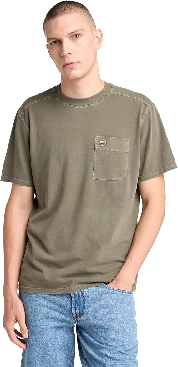 Timberland Men's Merrymack River Garment Dye Chest Pocket Tee