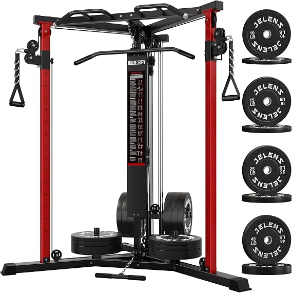 CC01 Cable Crossover Machine with High and Low Pulley System, Functional Trainer with Pull Up Bars and Optional Bundle, Cable Machine for Home Gym Power Workout