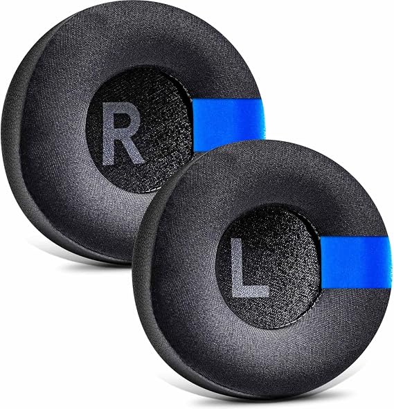 TRANSTEK Replacement Earpads Ear Cushion Compatible with Jabra REVO Wireless/Wired I Thicker Memory Foam (Cooling Gel Fabric)
