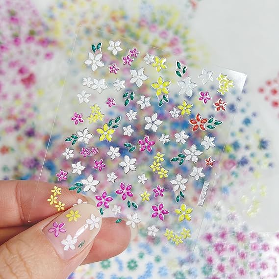 30 Sheets Flower Nail Art Stickers Nail Decals Cute Fingernails Nail Design Toe Stickers