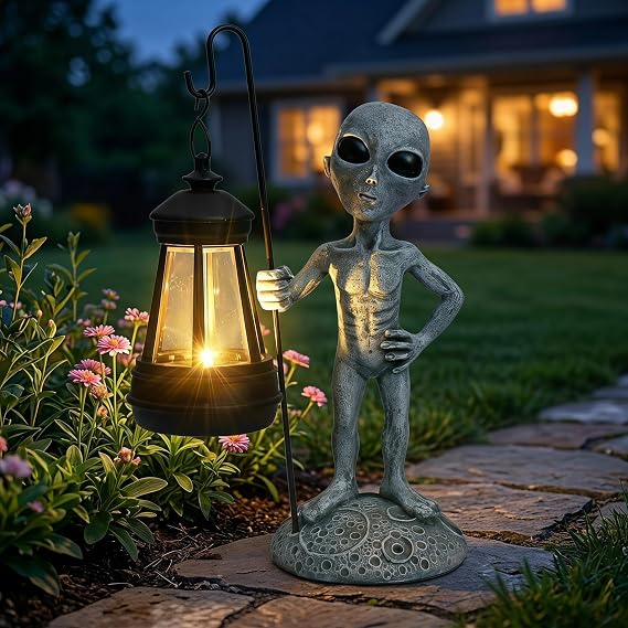 Funny Alien Garden Statue Outdoor Sculpture Decoration