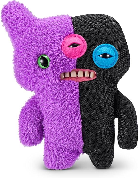 Zulu Fuggler Misfit Monsters 9" Series 1 Funny Ugly Monster Plush Toy Rico & Elia Alien - Purple & Black