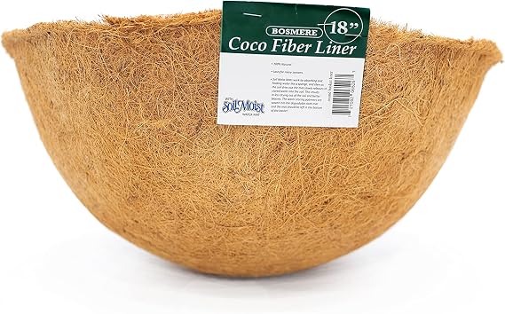 Bosmere F550 16-Inch Pre-Formed Replacement Coco Liner with Soil Moist
