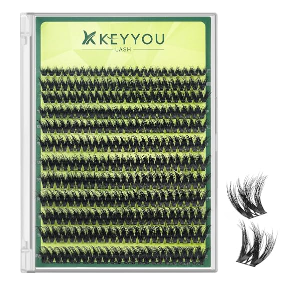 KEYYOU Lash Clusters Flora Lashes Wispy 3D Volume Look D Curl PuffSilkV3D01