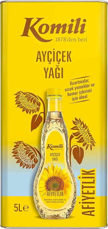 Komili Ayçiçek Yağı 5 Lt Teneke