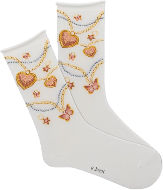 K. Bell women's Fun Roll Top Crew Socks - 1 Pairs - Comfortable & Cute Fashion Gifts
