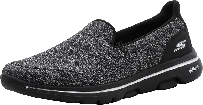 Skechers レディース Go Walk 5-Honor スニーカー, ブラック/ブラック, 9.5 X-Wide