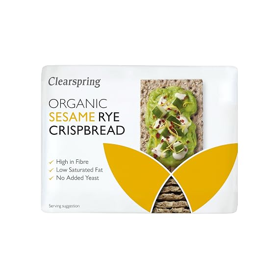 CLEARSPRING Organic Sesame Rye Crispbread, 200 GR