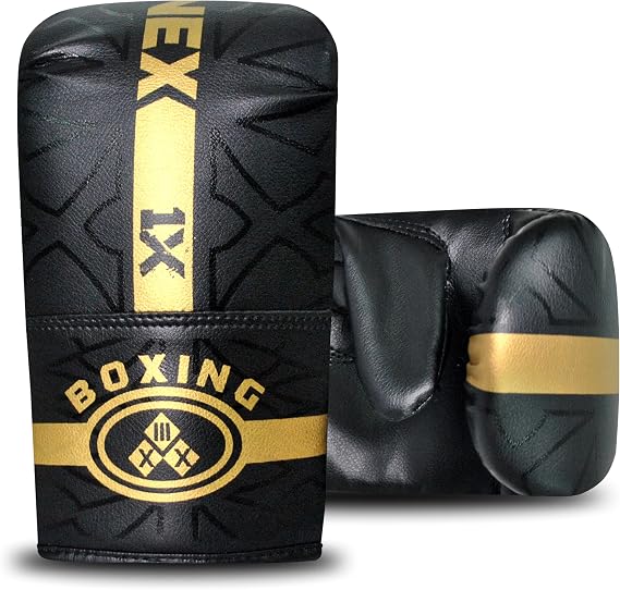 Boxing Mitts, Pro Training Sparring, Maya Hide Leather, Muay Thai MMA Kickboxing, Men Women Adult, Heavy Punching Bag Focus Mitts Pads Workout, Ventilated Palm,