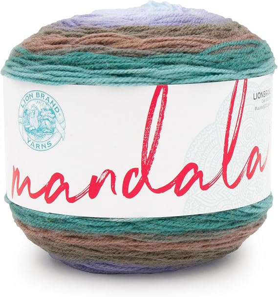 Lion Brand Yarn, Mandala DK Crochet Yarn, Bowser, Multicolor, 1 Pack