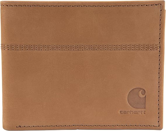 Carhartt Saddle Leather Bifold Wallet Brown