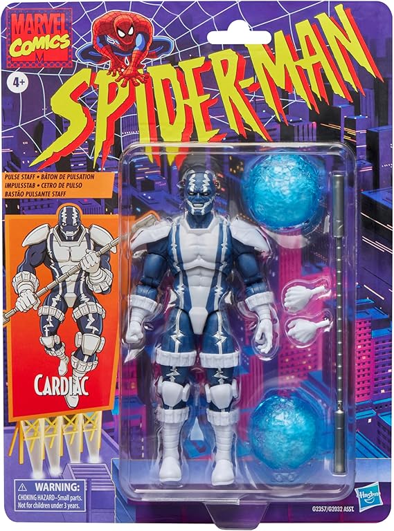 Marvel Legends Series Cardiac, Retro Cardback Spider-Man Comics Collectible 6-Inch Scale Action Figure