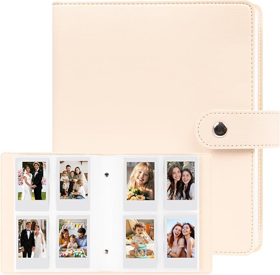 320 Pockets Keepsake Album for Instax Mini and Polaroid 2x3" Photos, Beige