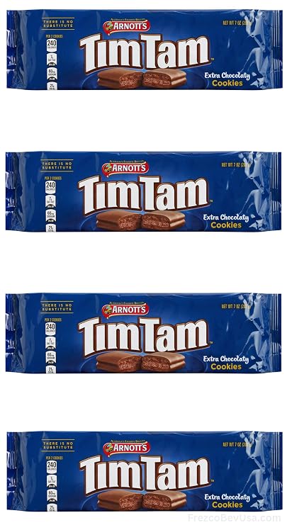 Tim Tam Extra Chocolaty (Pack Of 4 x 200g Ea) Irresistable Chocolately Happiness, Made in Australia