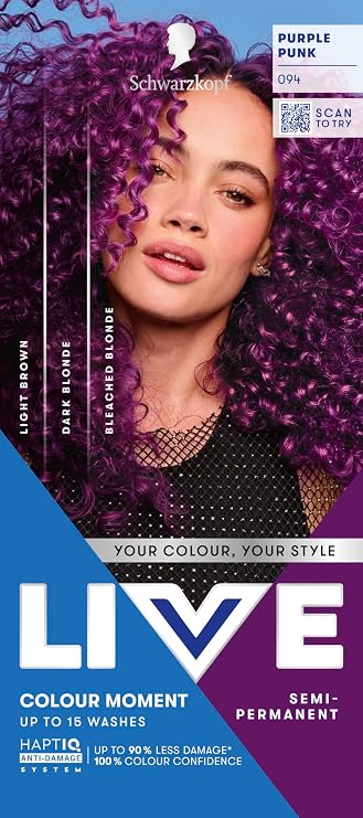 Schwarzkopf LIVE Colour Moment Hair Dye, 094 Purple Punk