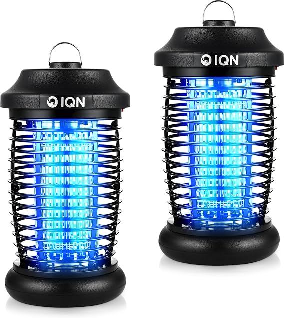 Bug Zapper Outdoor, Plug in Electric Mosquito Fly Zapper w/ 15W Light & 4200V Grid & on/Off Switch, Mosquito Traps & Killer for Indoor, Kitchen(2 Packs)