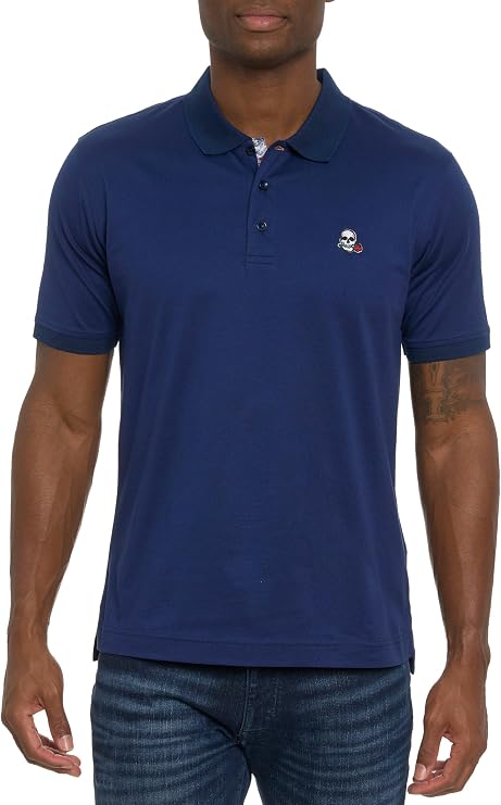 Robert Graham Mens Archie Knit Polo Shirt, Mens Short-Sleeve Shirt