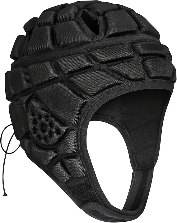 Soft Helmet Rugby Headgear Flag Football Helmet 7 on 7 Shell Padded Headguard Adjustable Head Protector Soccer Goalie Lacrosse Goalkeeper Head Protection for Youth Kids Adult