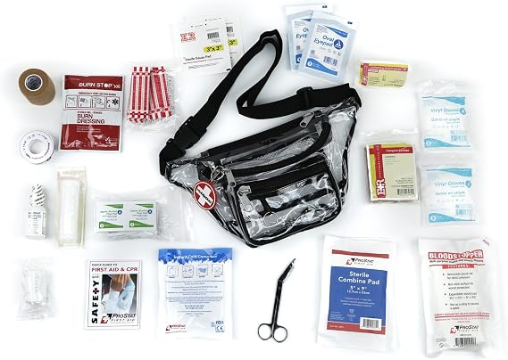 MobileAid Clear-ViewTM Belt Bag Trauma First Aid Kit [Supplies Included 84 Pieces