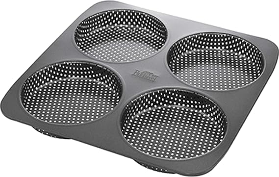 RBV Birkmann 210387 Burger Buns Sheet 4 Compartments Steel Grey 28.5 x 28.5 x 3.5 cm