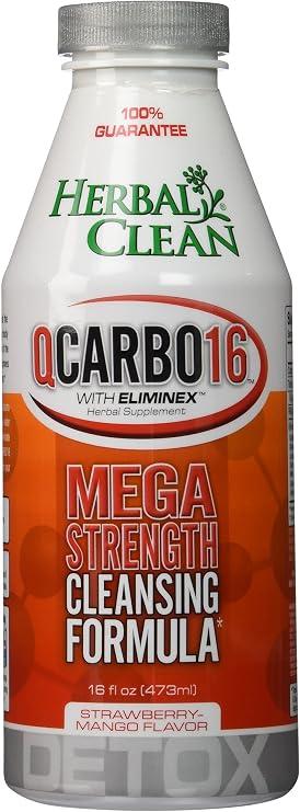 Herbal Clean BNG Enterprises Q Carbo Liquid Straw Drinks, Mango, 16 Ounce