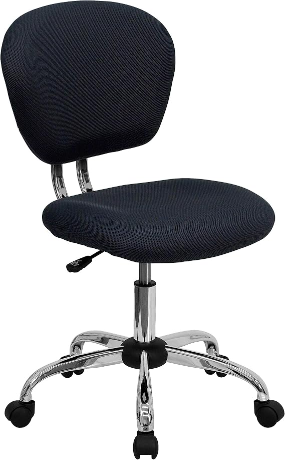 Flash Furniture Mid-Back Mesh Executive Office Chair, Gray | 360 Swivel, Height Adjustable, Commercial Grade