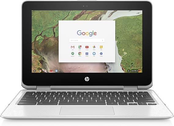 HP Chromebook x360 11-inch Laptop with 360-degree Hinge, Intel Celeron N3350 Processor, 4 GB RAM, 32 GB eMMC Storage, Chrome OS (11-ae110nr, Snow White)