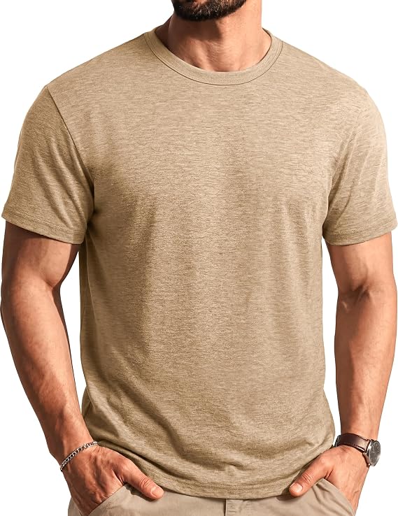 COOFANDY Men's T Shirts Short Sleeve Soft Crew Neck Casual Basic Tee Shirts