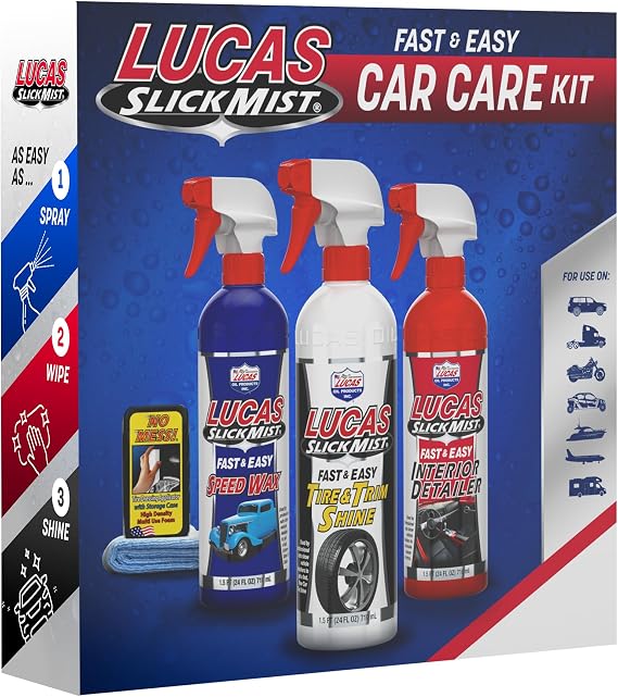 Lucas Oil 10558 Slick Mist Detailing Car Care Kit