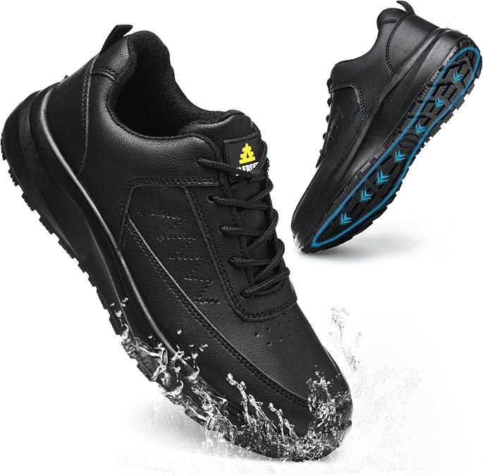 TAERDUN Slip Resistant Work Shoes for Men and Women - Waterproof Anti Slip Kitchen Shoes for Chefs & Restaurant Workers Oil & Water Resistant Shoes with Comfort Insoles for Standing All Day