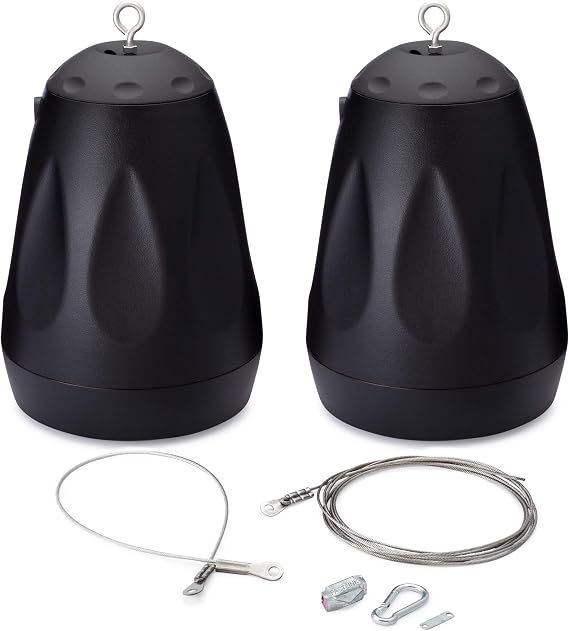Pure Resonance Audio PD6 6.5" Weather-Resistant Pendant Speakers (2 Speakers, Black)