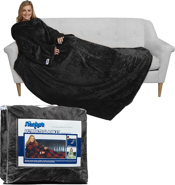 Slanket - The Original Blanket with Sleeves Oversized Fleece Wearable Blanket, Cozy TV Throw, Premium Soft Microfiber