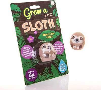 Boxer Gifts Grow a Sloth Toy Water Growing Toys Sloths Stocking Stuffers Gift for Kids & Adults - Fun Pass The Parcel Gifts & Bingo Items