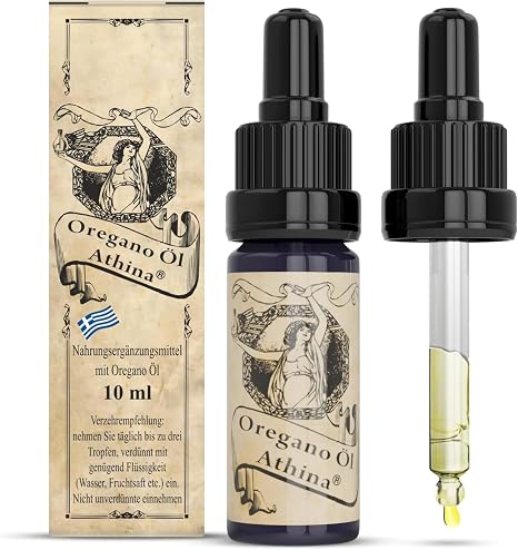 Athina Oregano Oil 100% Premium essential oregano oil origanum vulgare hirtum Greece 80% Carvacrol 1 x 10ml -