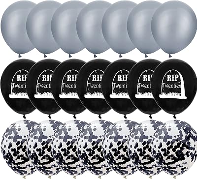 30Pcs RIP Twenties Balloons, RIP to My 20s Birthday Balloons, 12 Inch 30th Birthday Balloons, Death to My 20s Birthday for Men Women Lady 30th Birthday Party Decorations