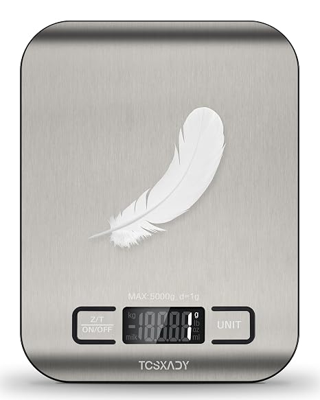 Food Scale, Digital Kitchen Scale with Grams & Ounces Units, 11lb